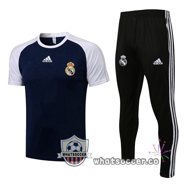 Real Madrid Training T-Shirts + Pants Blue Royal White 2021-2022