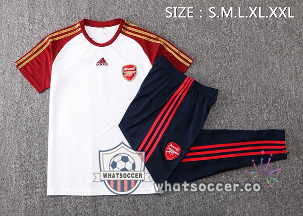 Arsenal Training T-Shirts + Pants Red White 2021-2022