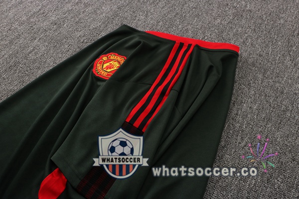 Manchester United Training T-Shirts + Pants Green Fonce 2021-2022