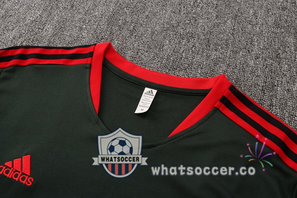 Manchester United Training T-Shirts + Pants Green Fonce 2021-2022