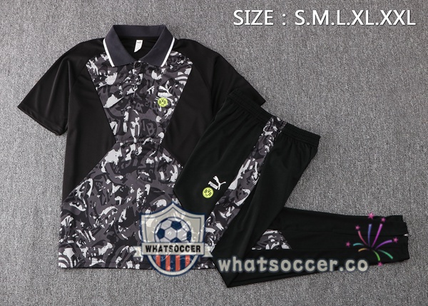 Training Polo Dortmund BVB + Pants Black 2021-2022