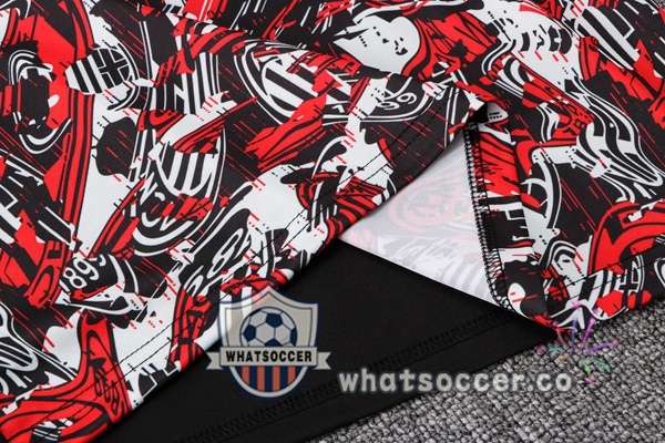 Training Polo AC Milan + Pants Black Red 2021-2022