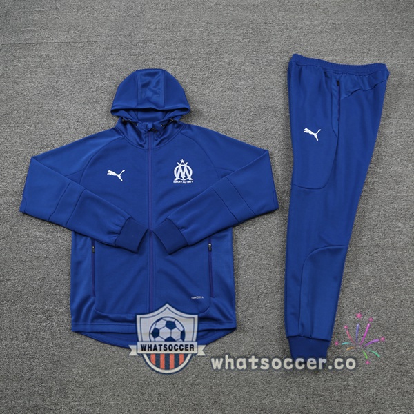 Marseille OM Blue Hooded Jacket 2021-2022
