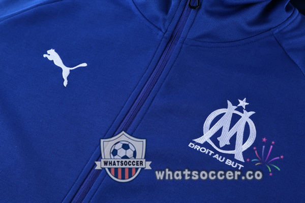 Marseille OM Blue Hooded Jacket 2021-2022