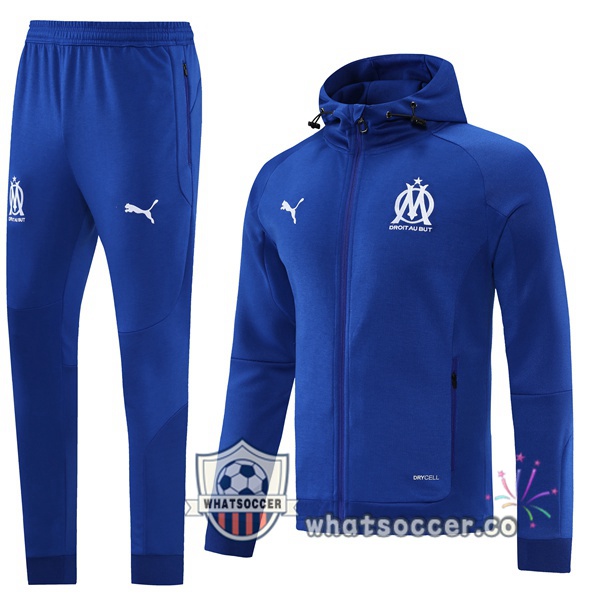 Marseille OM Blue Hooded Jacket 2021-2022