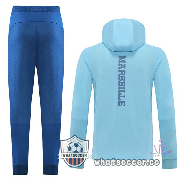 Marseille OM Blue Hooded Jacket 2021-2022