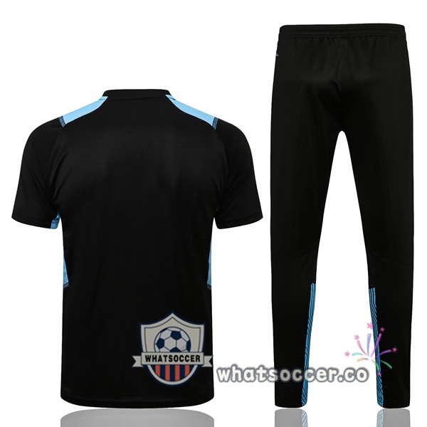 Marseille OM Training T-Shirts + Pants Black Blue 2021-2022