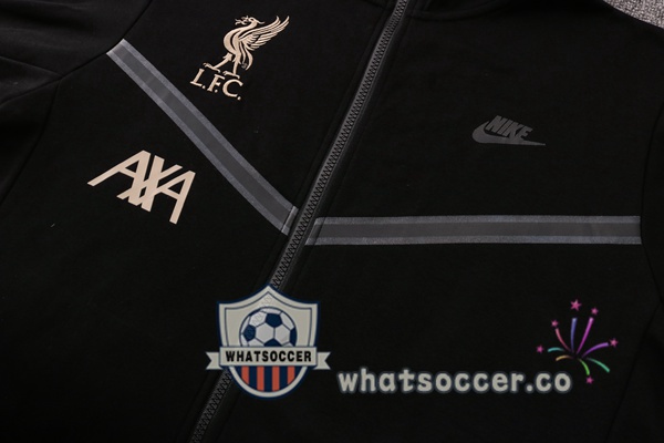 FC Liverpool Black Hooded Jacket 2021-2022