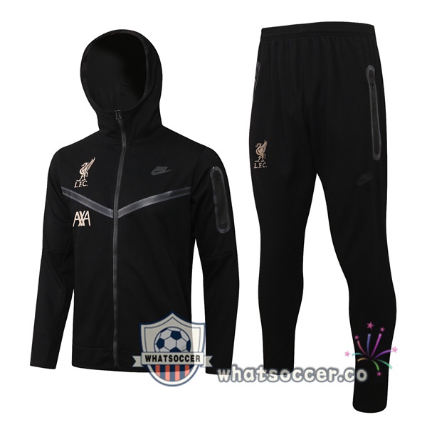 FC Liverpool Black Hooded Jacket 2021-2022