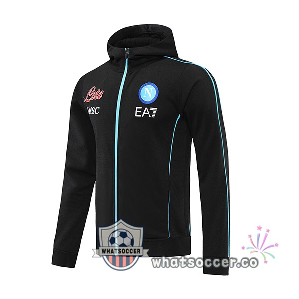 SSC Napoli Hooded Jacket Black 2021-2022