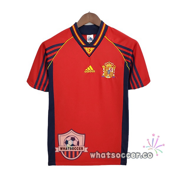 1998 Spain Retro Home Jerseys Red