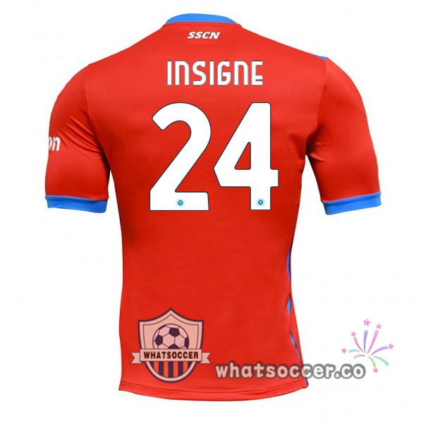 SSC Napoli (Insigne 24) Four Soccer Jerseysth Red 2021-2022