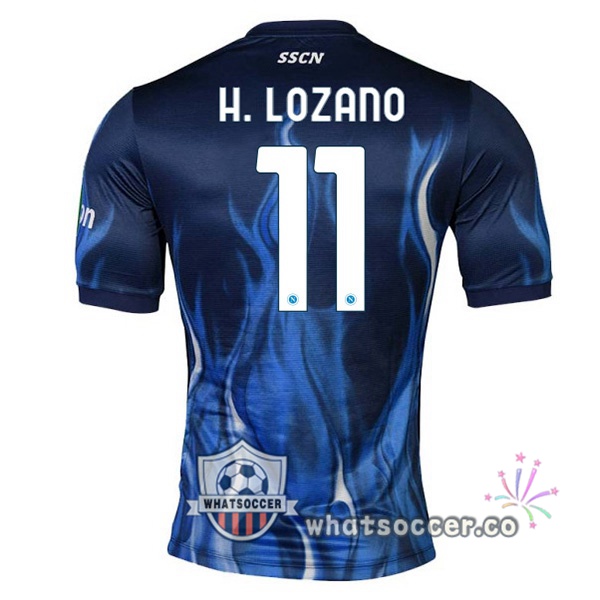 SSC Napoli (Lozano 11) Third Soccer Jerseys Blue 2021-2022