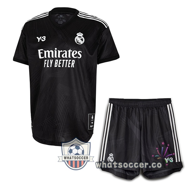 Real Madrid Kids Fourth Soccer Jerseys Black 2021-2022