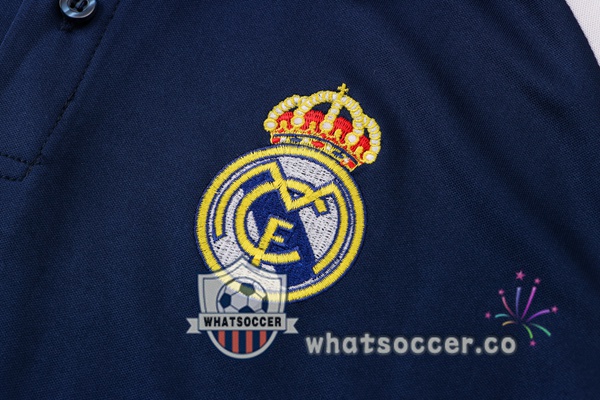 Training Polo Real Madrid + Pants Blue Royal 2021-2022