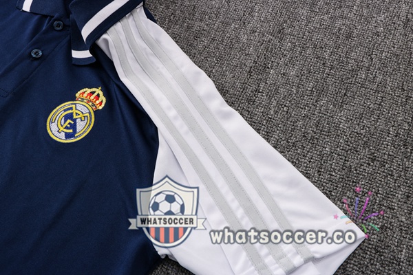 Training Polo Real Madrid + Pants Blue Royal 2021-2022