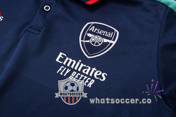 Training Polo Arsenal + Pants Blue Royal 2021-2022
