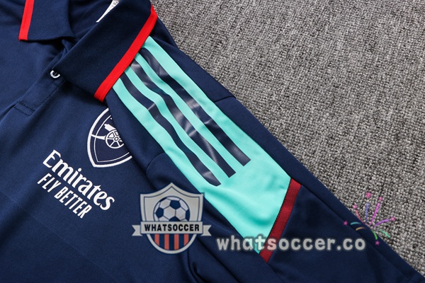 Training Polo Arsenal + Pants Blue Royal 2021-2022