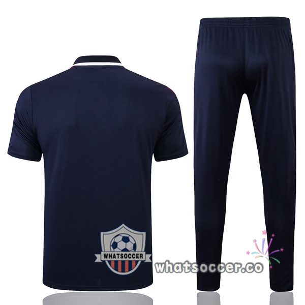 Training Polo Bayern Munich + Pants Blue Royal 2021-2022