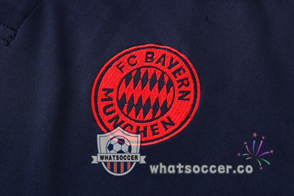 Training Polo Bayern Munich + Pants Blue Royal 2021-2022