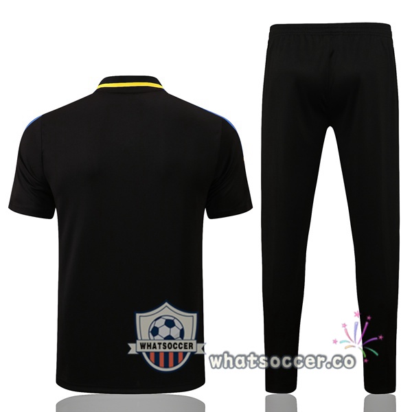 Training Polo Manchester United + Pants Black 2021-2022