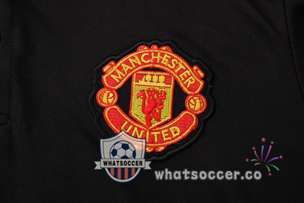 Training Polo Manchester United + Pants Black 2021-2022