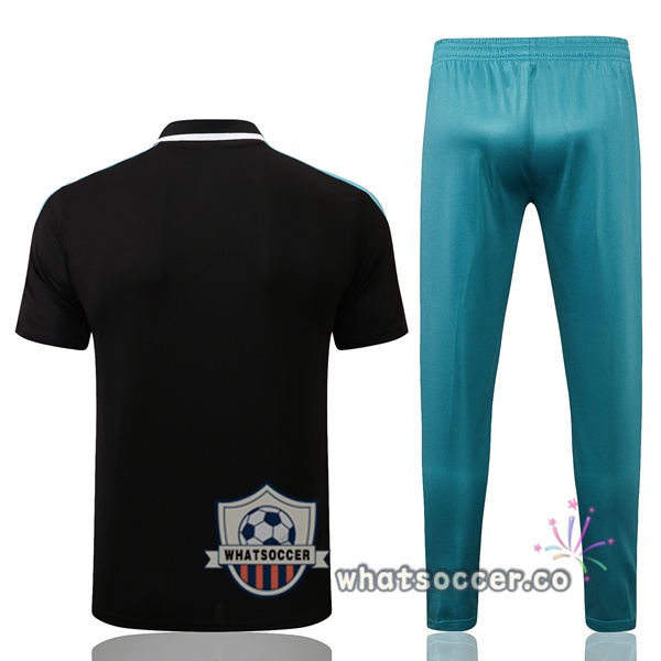 Training Polo Real Madrid + Pants Black Green 2021-2022