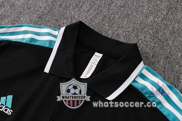 Training Polo Real Madrid + Pants Black Green 2021-2022
