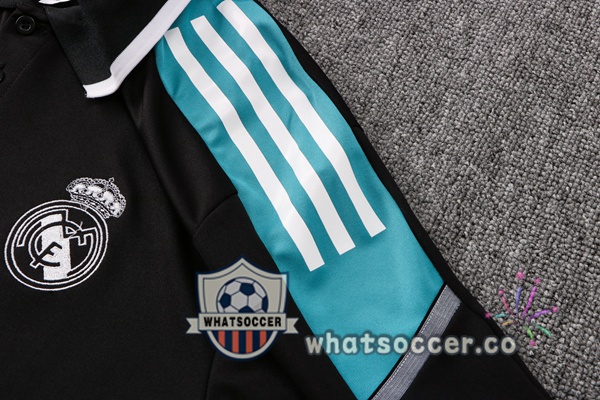 Training Polo Real Madrid + Pants Black Green 2021-2022