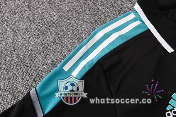 Training Polo Real Madrid + Pants Black Green 2021-2022