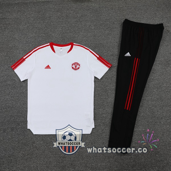 Manchester United Training T-Shirts + Pants White 2022-2023