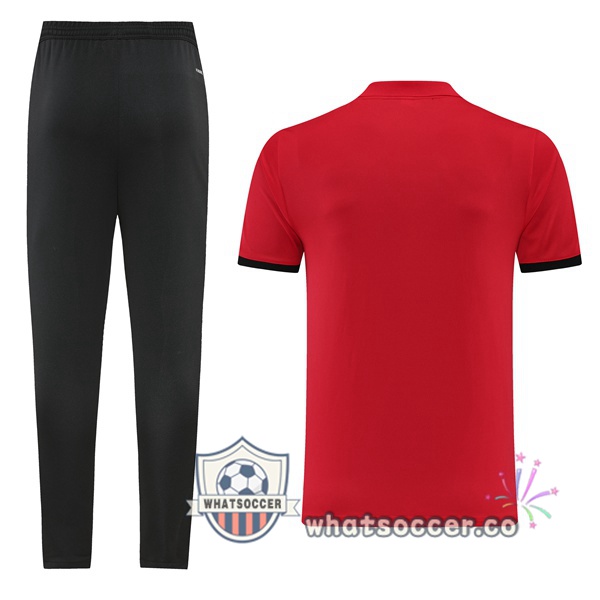 Manchester United Training T-Shirts + Pants Red 2022-2023