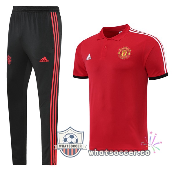 Manchester United Training T-Shirts + Pants Red 2022-2023