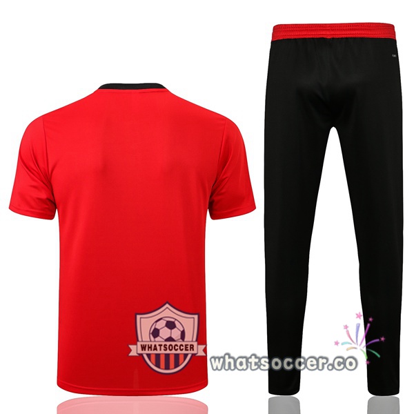 Manchester United Training T-Shirts + Pants Red 2022-2023