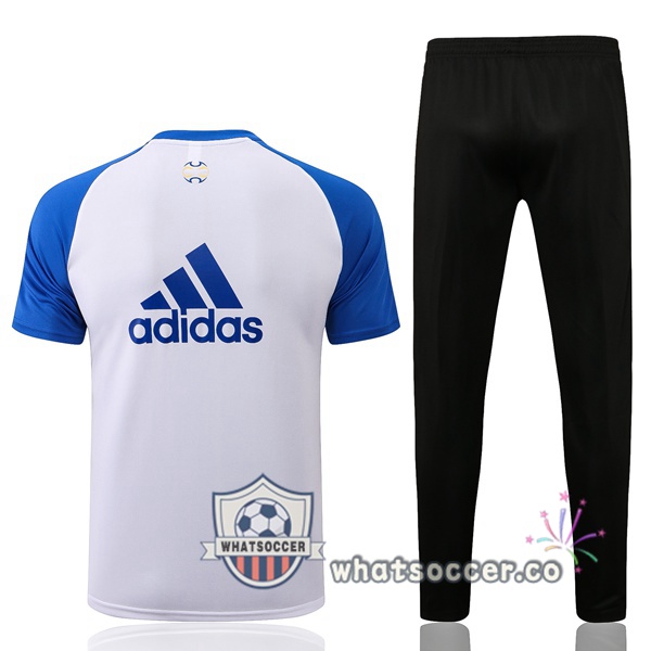 Juventus Training T-Shirts + Pants White Blue 2022-2023