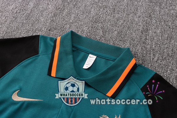 Training Polo FC Liverpool + Pants Green Black 2021-2022