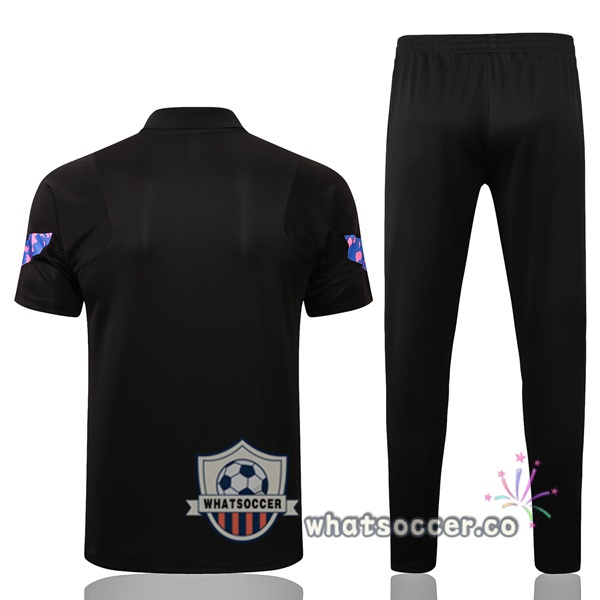 Training Polo FC Barcelona + Pants Black 2021-2022