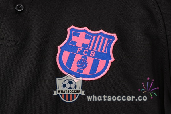 Training Polo FC Barcelona + Pants Black 2021-2022
