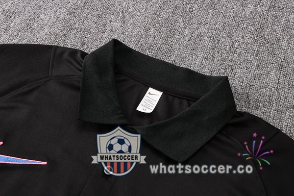 Training Polo FC Barcelona + Pants Black 2021-2022