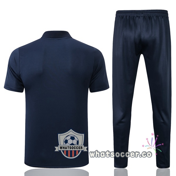 Training Polo JORDAN Paris PSG + Pants Blue Royal 2021-2022