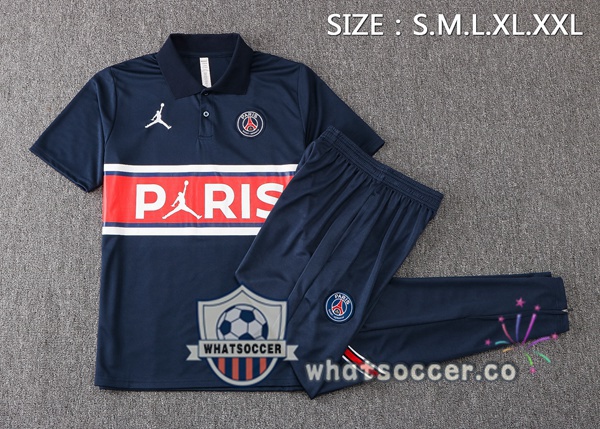 Training Polo JORDAN Paris PSG + Pants Blue Royal 2021-2022