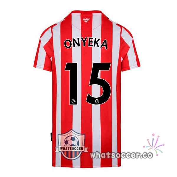 Brentford FC (ONYEKA 15) Home Soccer Jerseys Red White 2022-2023