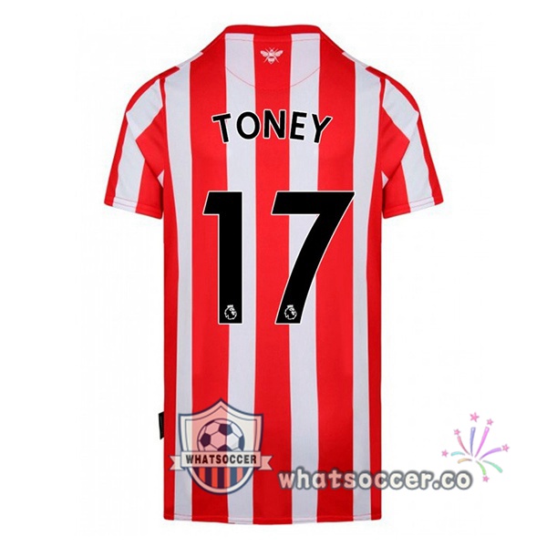 Brentford FC (TONEY 17) Home Soccer Jerseys Red White 2022-2023