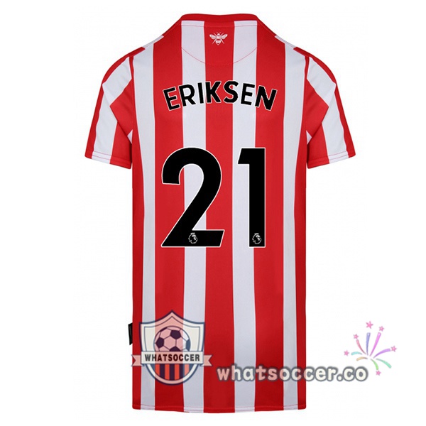 Brentford FC (ERIKSEN 21) Home Soccer Jerseys Red White 2022-2023