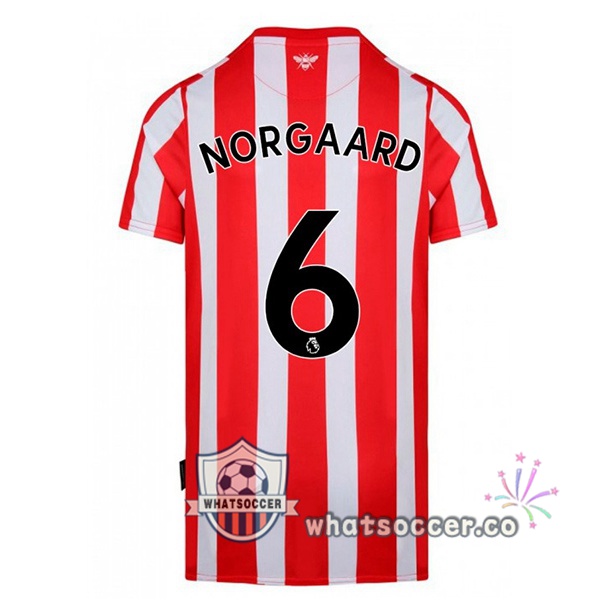 Brentford FC (NORGAARD 6) Home Soccer Jerseys Red White 2022-2023