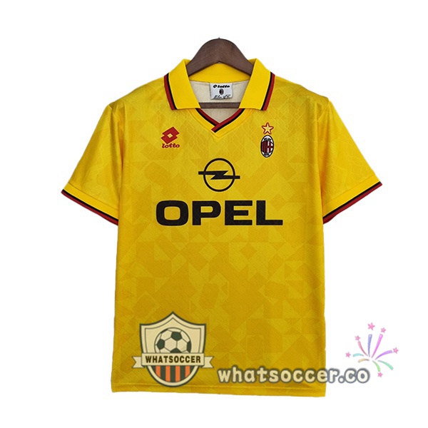 AC Milan Retro Away Soccer Jerseys Yellow 1995-1996