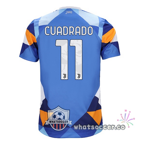 Juventus (CUADRADO 11) Four Soccer Jerseysth Blue 2021-2022