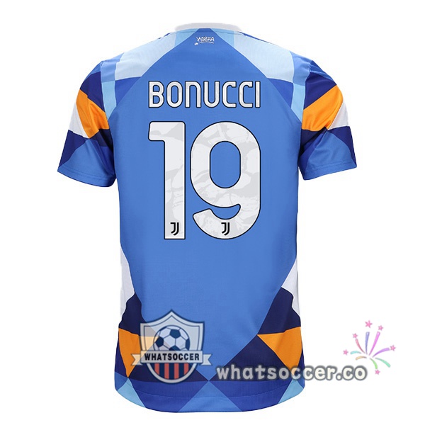 Juventus (BONUCCI 19) Four Soccer Jerseysth Blue 2021-2022