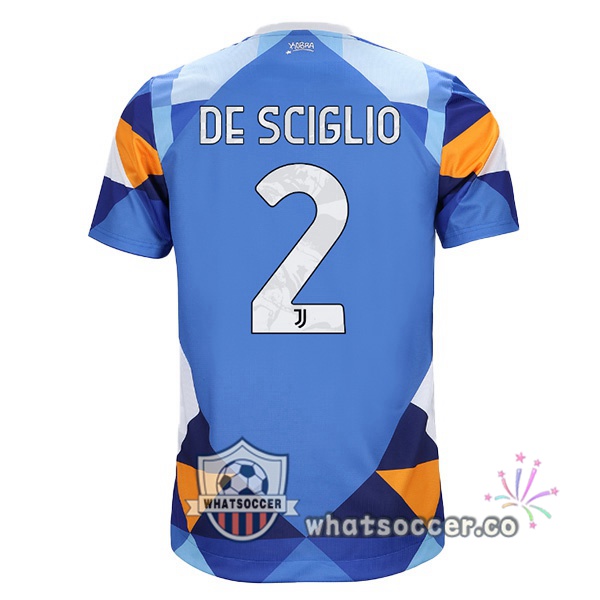 Juventus (DE SCIGLIO 2) Four Soccer Jerseysth Blue 2021-2022