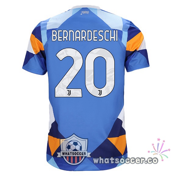 Juventus (BERNARDESCHI 20) Four Soccer Jerseysth Blue 2021-2022
